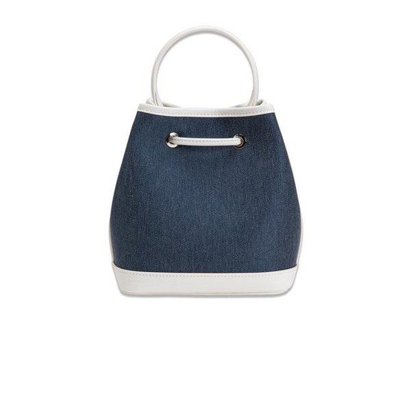 女性デニム生地ミニ巾着バッグ バケット＆クロスバッグ EOESBH875WH HFYI5A GN_GN