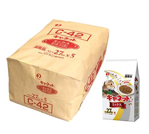 チップ ミックス キャットフード まぐろ・かつお・舌平目・しらす味 2.7キログラム (X 5) (ケース販売)
