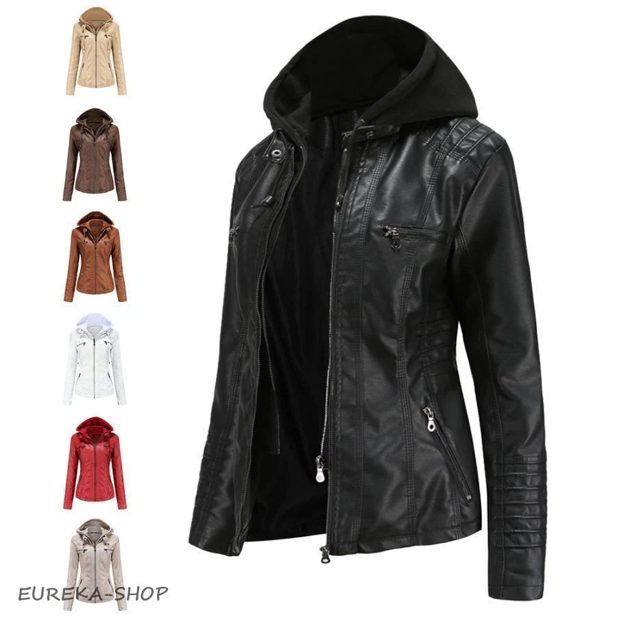 フ レザージャケット 【今週の新品20%OFF】ライダースジャケット ライダース バイクジャケット レディース ダブル エコレザー 秋アウター 秋服 フェイクレザー シングル コーデ 大人
