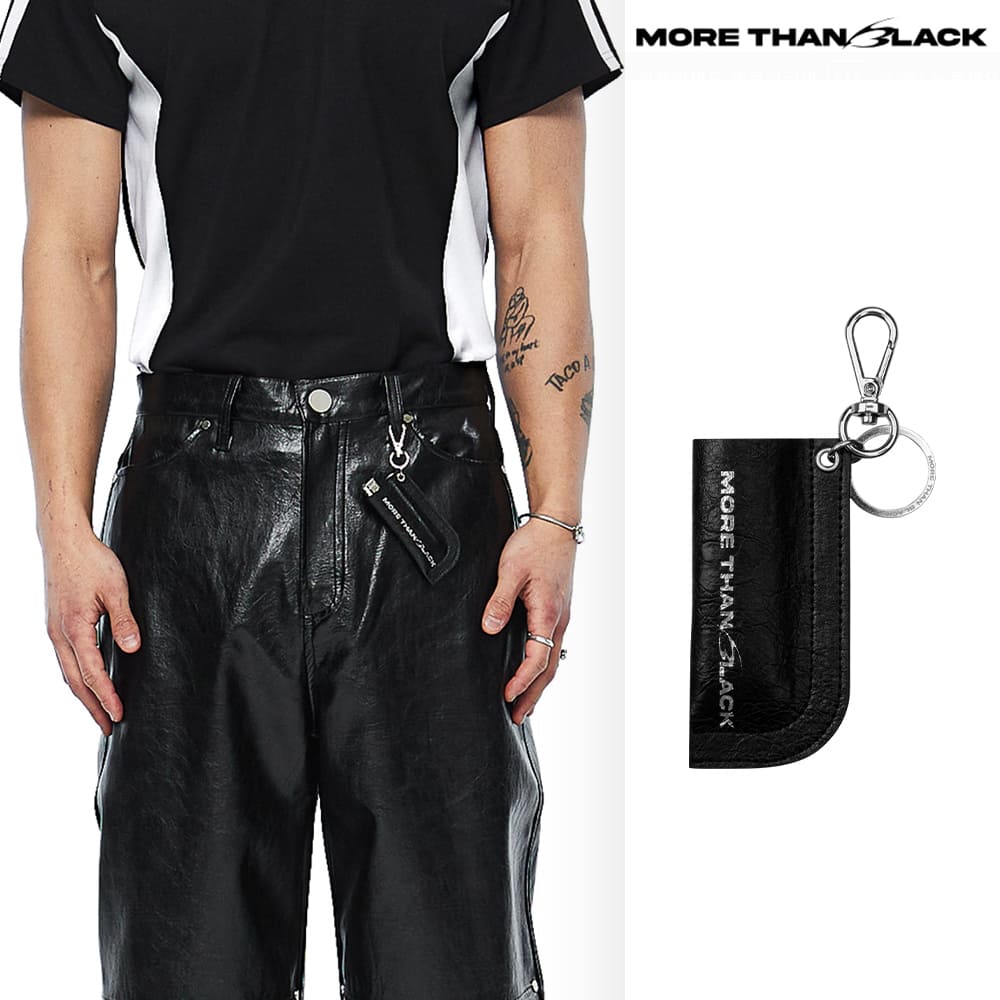 [MORE THAN BLACK] LEATHER LIGHTER CASE