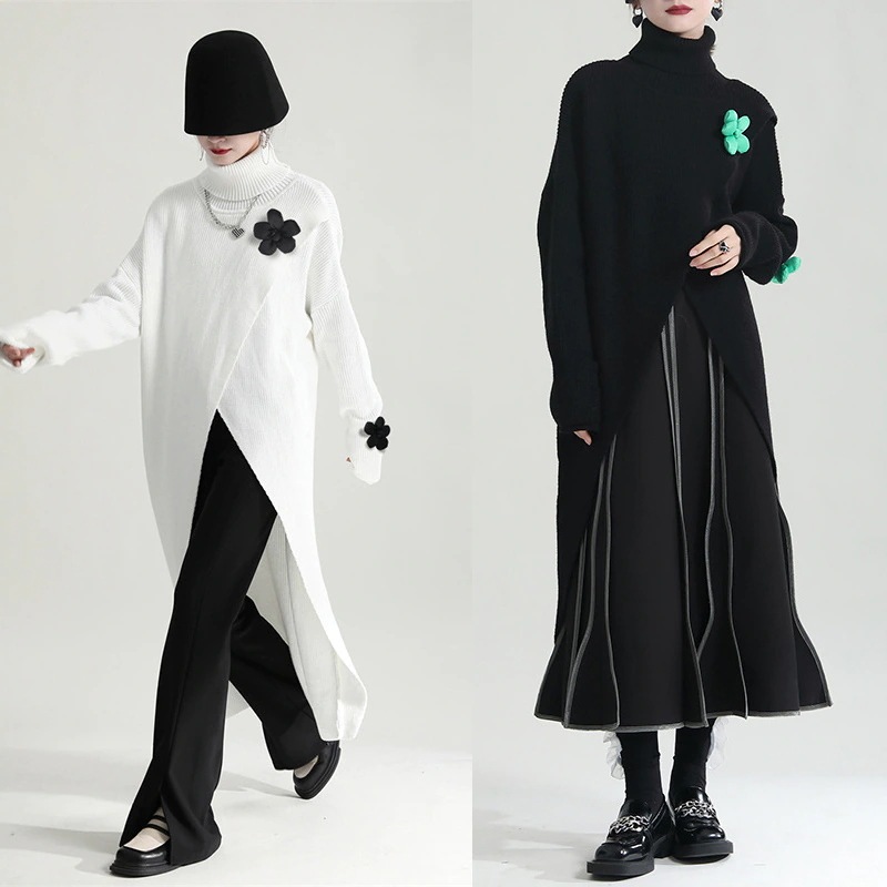 キャミワンピース ニットワンピース　レディース　着痩せ　お尻カバー　無地　おしゃれ　 ワンピース