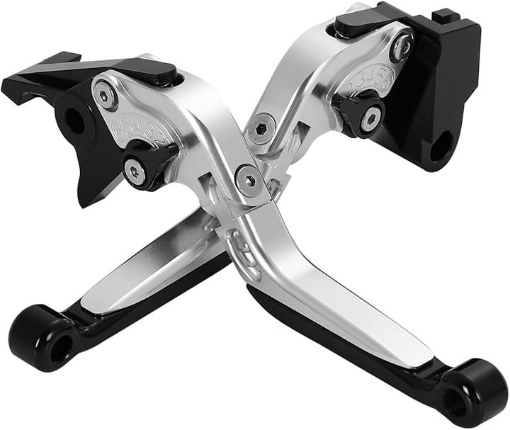 ブレーキ クラッチ レバー セット W800 ZZR250 ゼファー400 ZRX400 バリオスII エストレヤ650(銀)