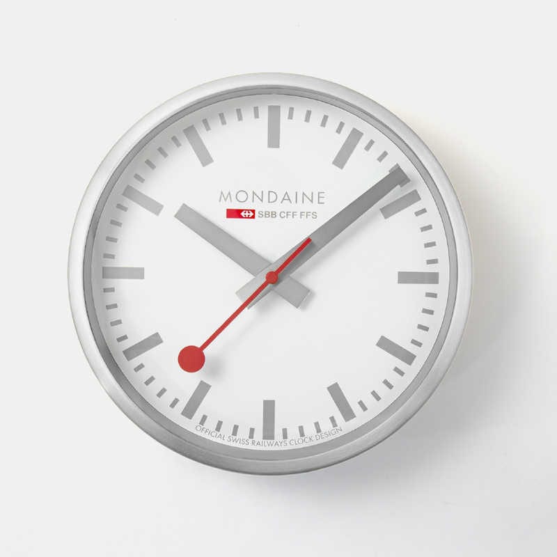 MONDAINE　モンディーン 掛け時計 ウォールクロック 25cm シルバー　A990.CLOCK.18SBV
