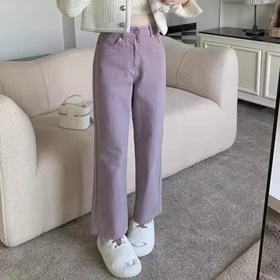 ボトムス パンツ レディース Gパン デニム ワイド きれいめ 個性的 春服 夏服 秋服 冬服 アンクル インスタ映え モテ 流行 トレンド 高見え 普段使い デイリー 定番 着回し 無地 ピンク ブ