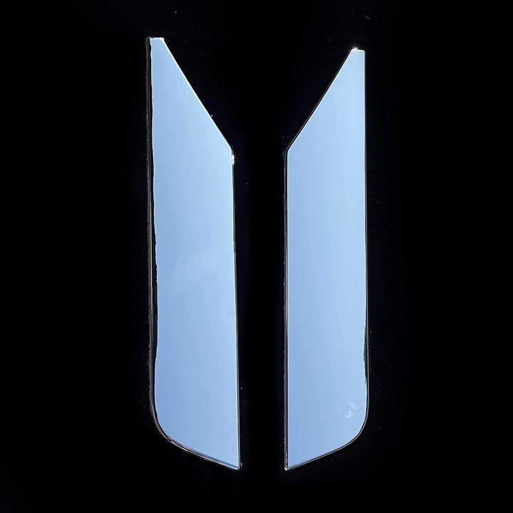 日野 NEWプロフィア グランドプロフィア メッキ フロントサイドパネル 左右セット デコトラ トラック用品 外装 トラック部品(シルバー)