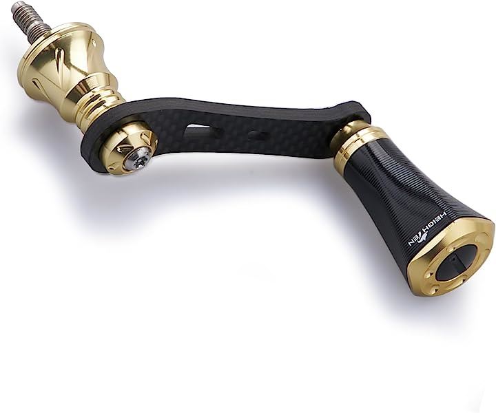 リール ハンドル 20mm ノブ 搭載 シマノ ダイワ スピニングリール 通用ライトゲーム 渓流釣りTornado Series 695( ブラック＆ゴールド)