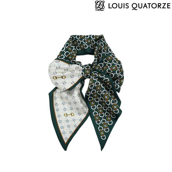 (1BSL172GR) シルク 防盗スカーフ ローリエ グリーン