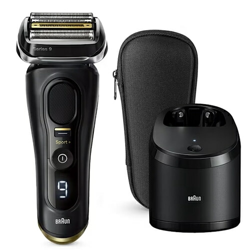 ブラウン【BRAUN】メンズシェーバー シリーズ9 Sport＋ ブラック 4枚刃 5in1自動アルコール洗浄器付き 9350CC【充電式シェーバー 電気シェーバー】髭剃り