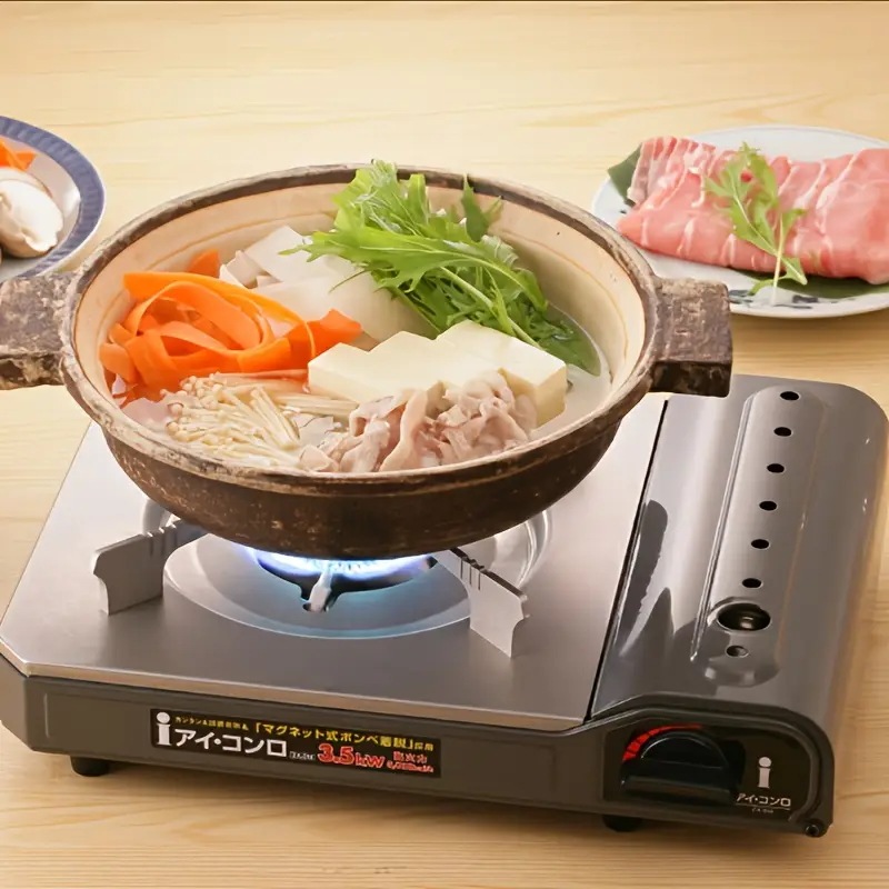 ポータブル屋外IHヒーター 自動遮断機能付き 電子パルス点火＆過熱保護 - コンパクトキャンプ用ヒーター バックヤード・ピクニック・テールゲーティングに