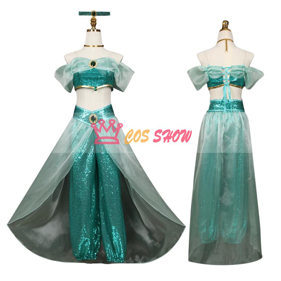 赤字販売!風プリンセス アラジン ジャスミン姫 コスプレ衣装 お姫様 cosplay 首飾り+髪飾り＋耳飾り仮装 制服 イベント クリスマス ハロウィン ステージ 学園祭
