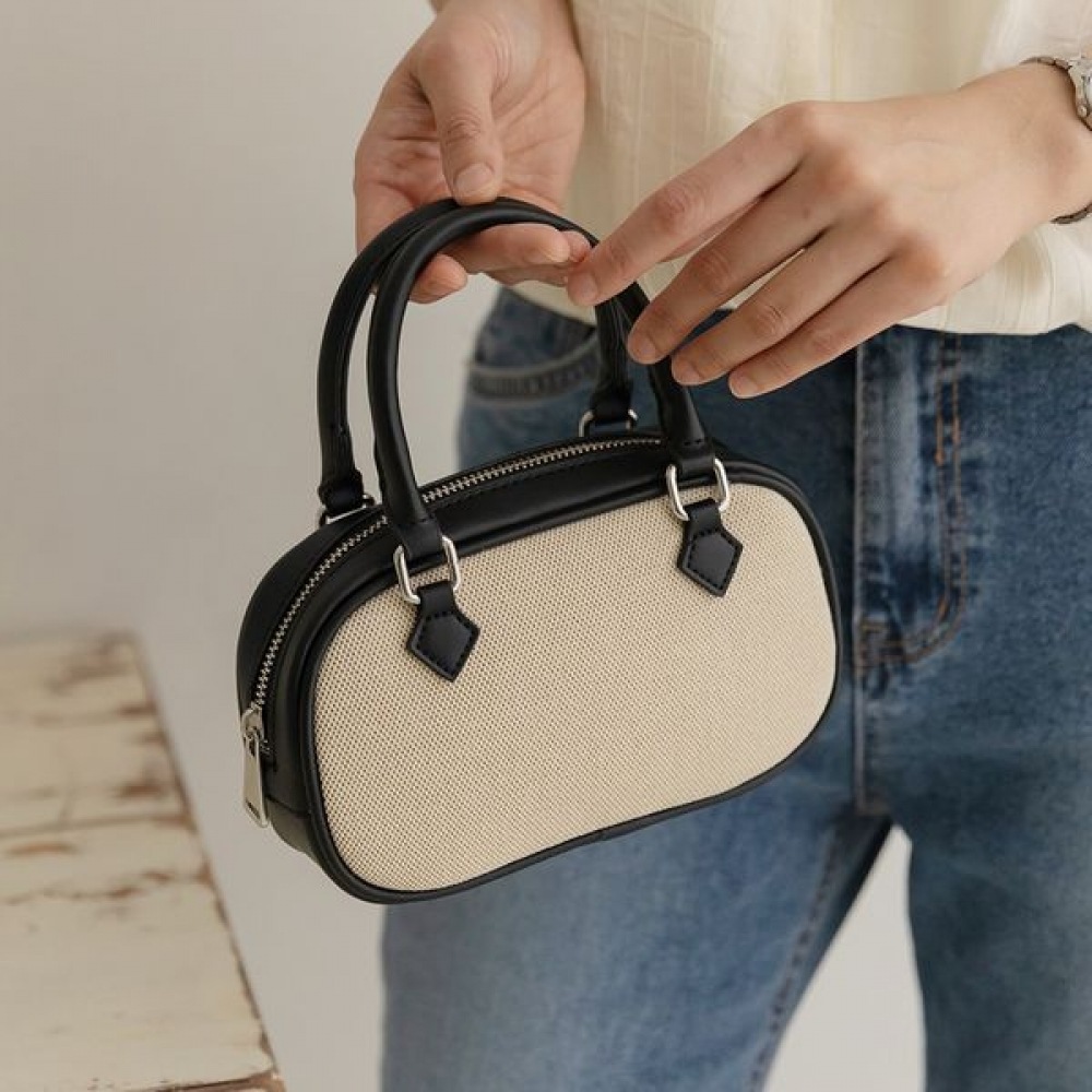 [Elysia] ナイロンミニカラークロスショルダーバッグ