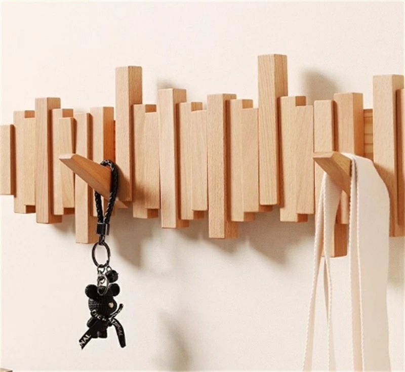 壁掛けフック ウォールハンガー フック壁掛け収納 ウォールメイツ 可動式壁掛けハンガ 天然木 木製 ートハンガー コート掛け スーツ掛け 木製 玄関 スッキリ おしゃれ