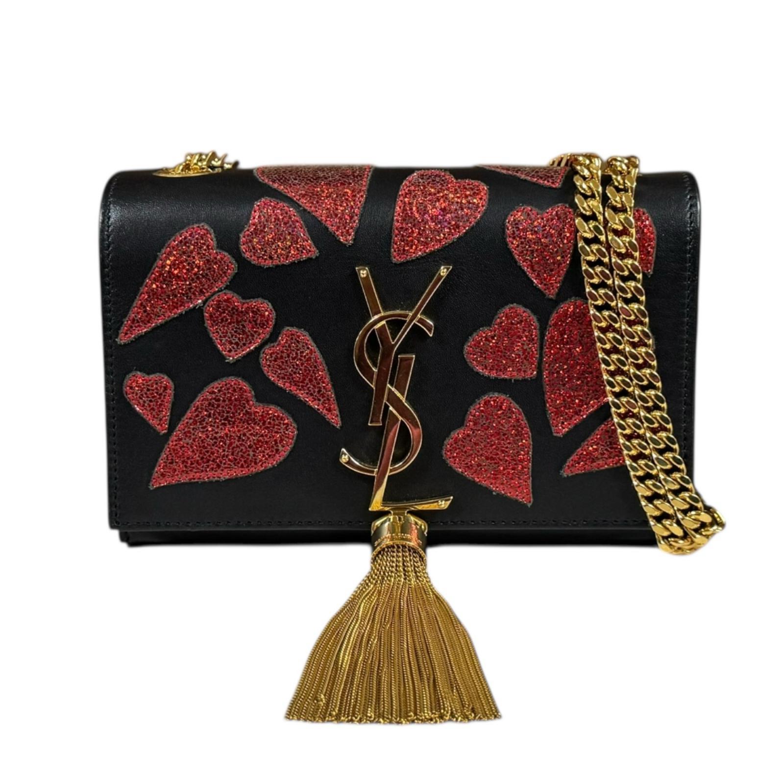サンローラン ショルダーバッグ レザー ブラック SAINT LAURENT 中古
