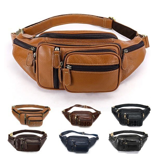 ウエストポーチ 男女兼用 ボディバッグ 本革ウエストバッグ 斜め掛け ショルダーバッグ 多機能