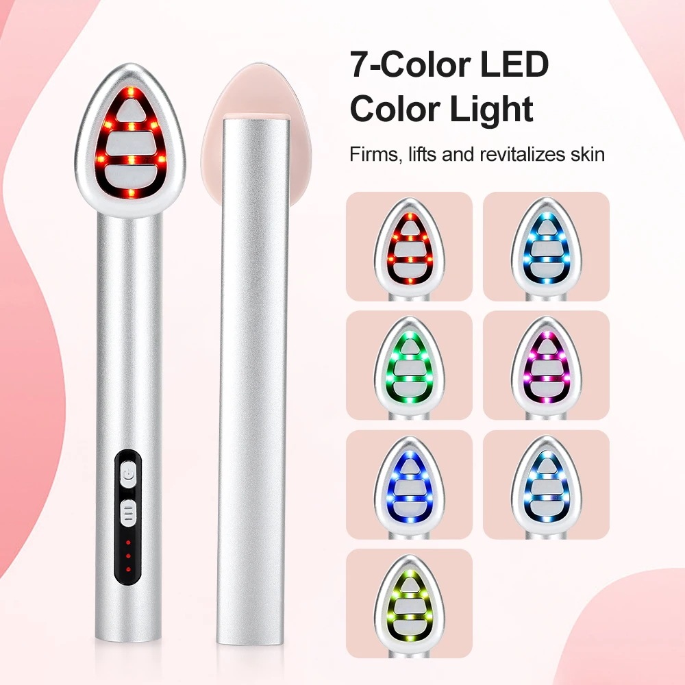 LEDフォトンマッサージャー,マイクロカレントマッサージャー,振動,顔の引き締め,持ち上げ,フェード,くま,ワンド,7色 - 66 6,002円