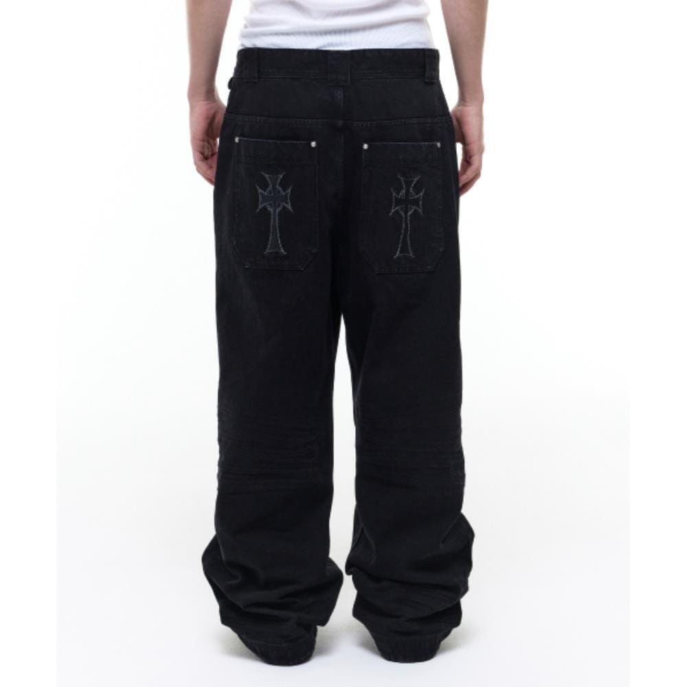 OPUS0012 Op 09 SIG LIQUID DENIM PANTS BLACK OP5B1D6500BL