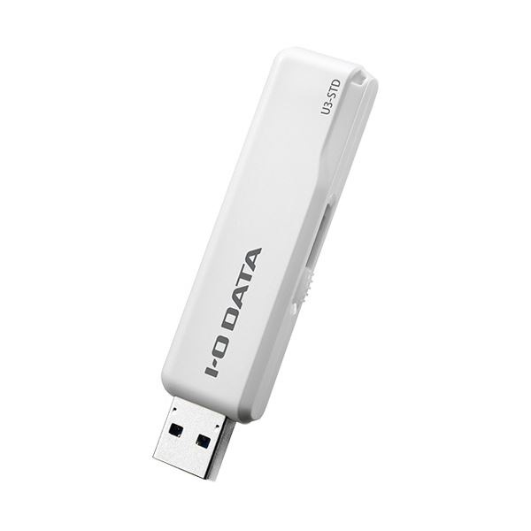 （まとめ） アイオーデータUSB 3.1 Gen 1（USB 3.0）／USB 2.0対応 スタンダードUSBメモリー 16GB ホワイトU3-STD16GR／W 1個 [x3セット]