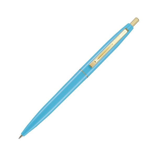 （まとめ） BIC油性ボールペン クリックゴールド 0.5mm 黒 （軸色 アイスブルー） CFCGIBL05BLKJ 1セット（12本） [x3セット]