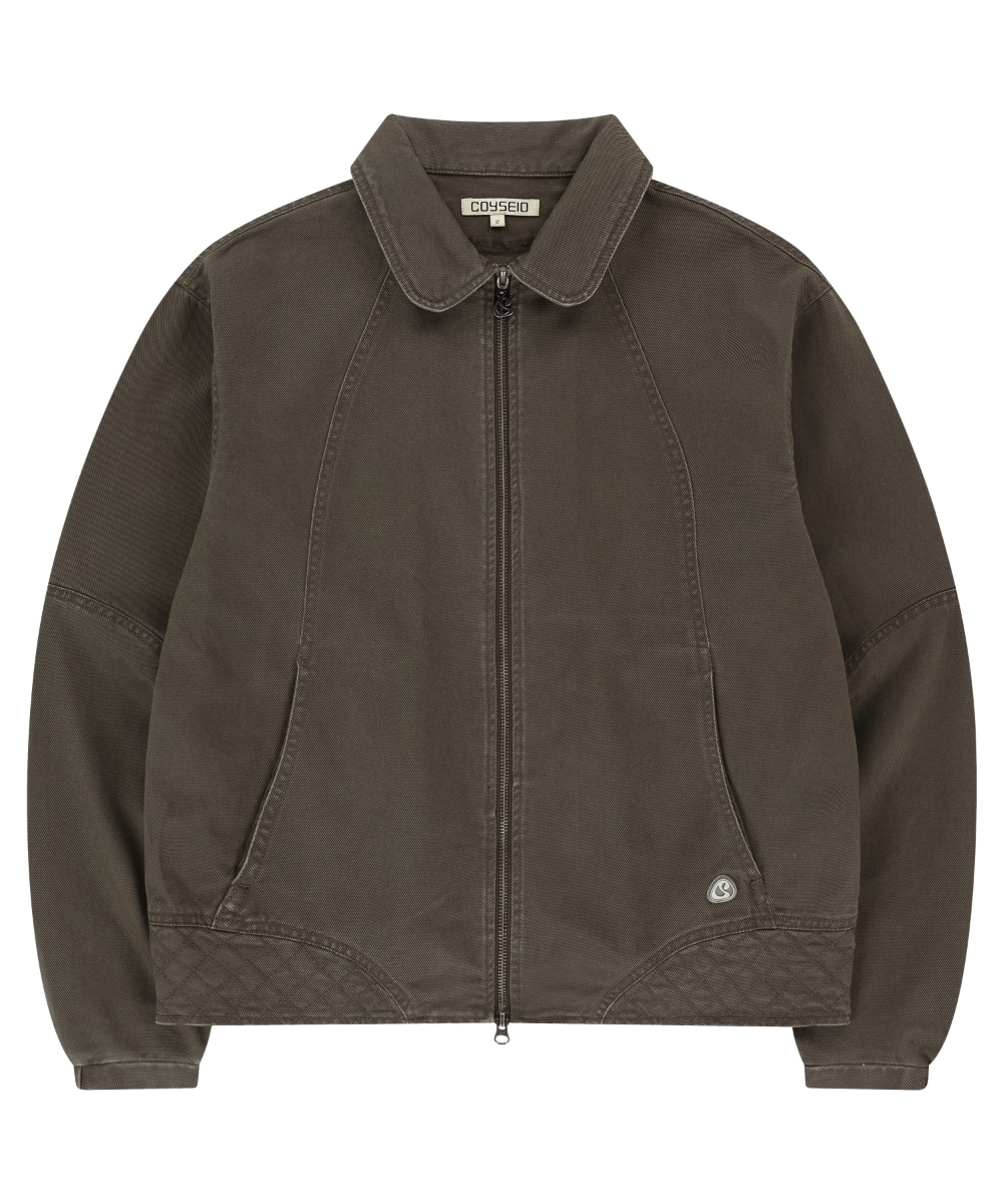 【COYSEIO】 ROUND COLLAR STITCH JACKET : COCOA