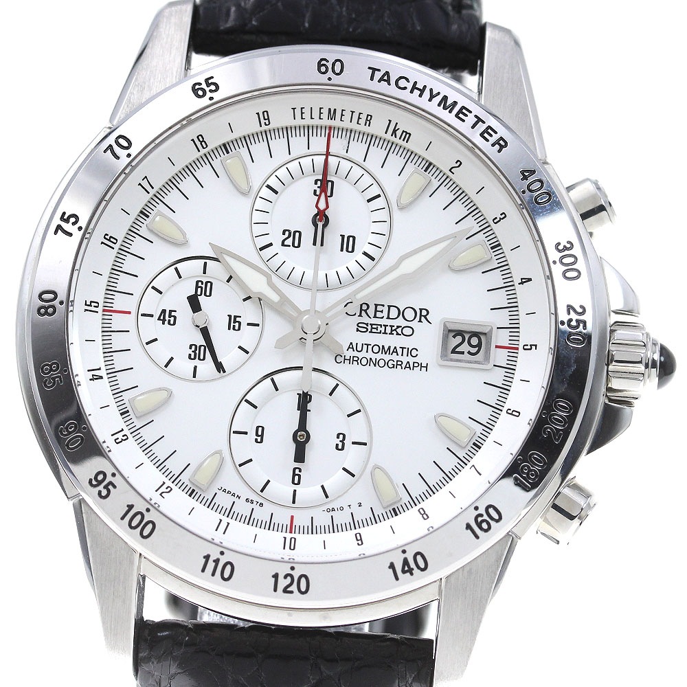 セイコー SEIKO 6S78-0A30/GCBP99/ クレドール フェニックス クロノグラフ 自動巻き メンズ _833767【中古】