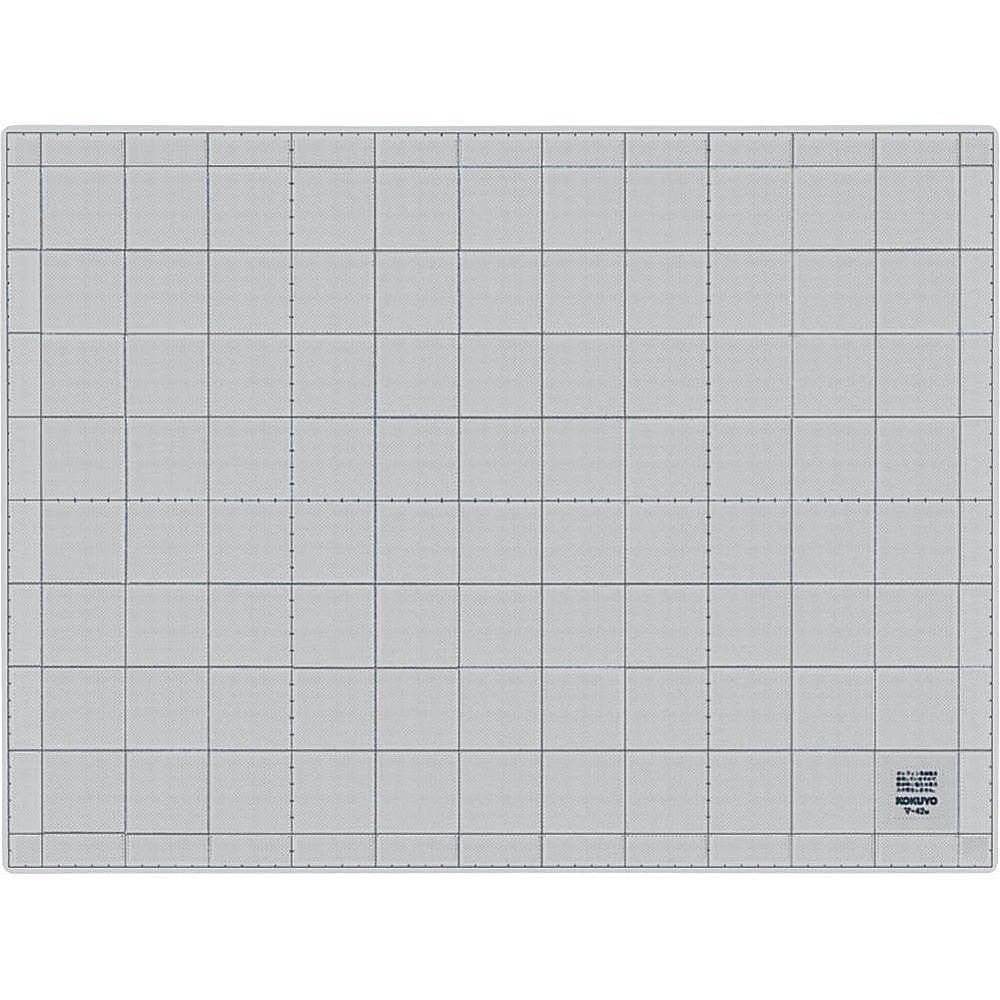 （まとめ買い）カッティングマット 両面仕様 方眼罫 3mm厚 600x450mm グレー マ-43M [x3]