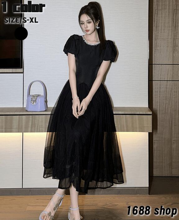 売切必至2025　フレアワンピース ロングワンピース　半袖　姫系ワンピース　シフォン　ワンピース インポート ひざ丈 ミドル丈 エレガント　アシンメトリー 花柄 パーティドレス お嬢様 セクシー ミニ