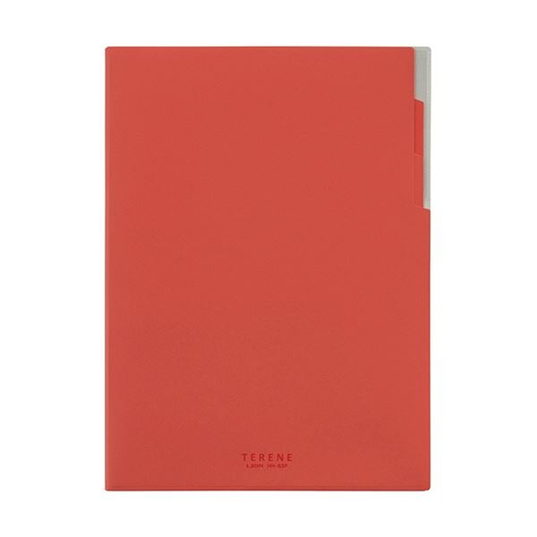 (まとめ）ライオン事務器 ハードメモホルダーTERENE（テレネ） A4 レッド HH-63P 1冊 (×30セット)
