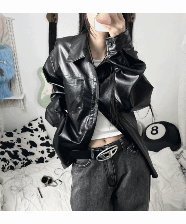 kim leather shirts