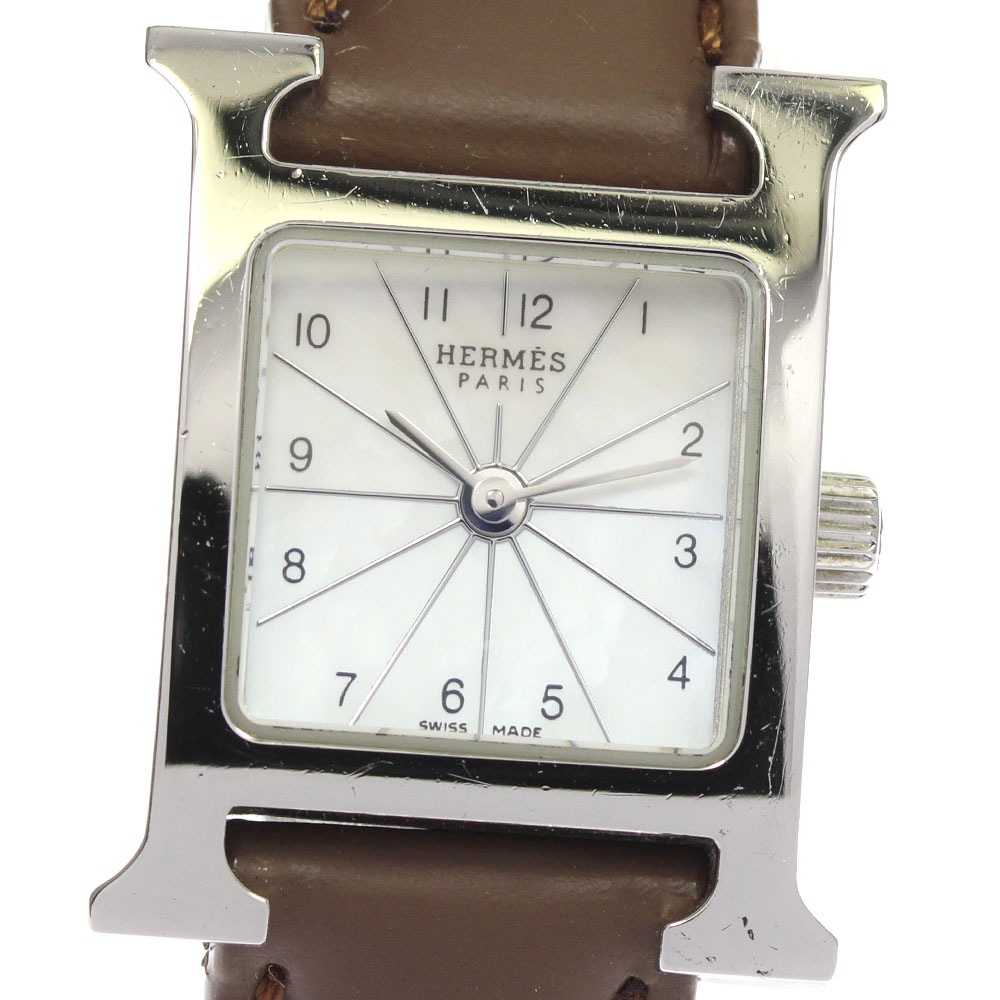エルメス HERMES HH1.110 Hウォッチ ミニ クォーツ レディース 箱・保証書付き_800205【中古】 101,700円