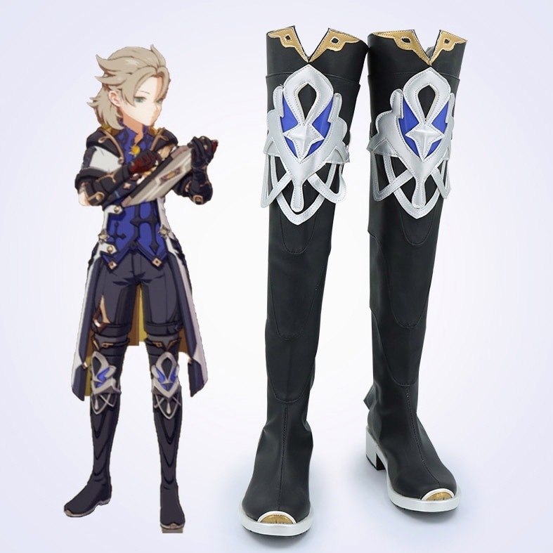 原神 アルベド コスプレ靴 ブーツ
