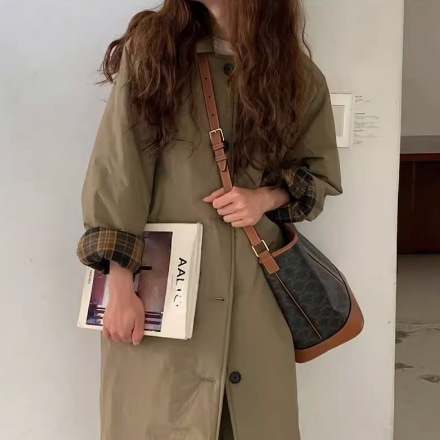 韓国冬レトロオールマッチラペルシングルブレスト格子縞チェック柄膝上ロング暖かい綿ジャケット女性用 5,374円