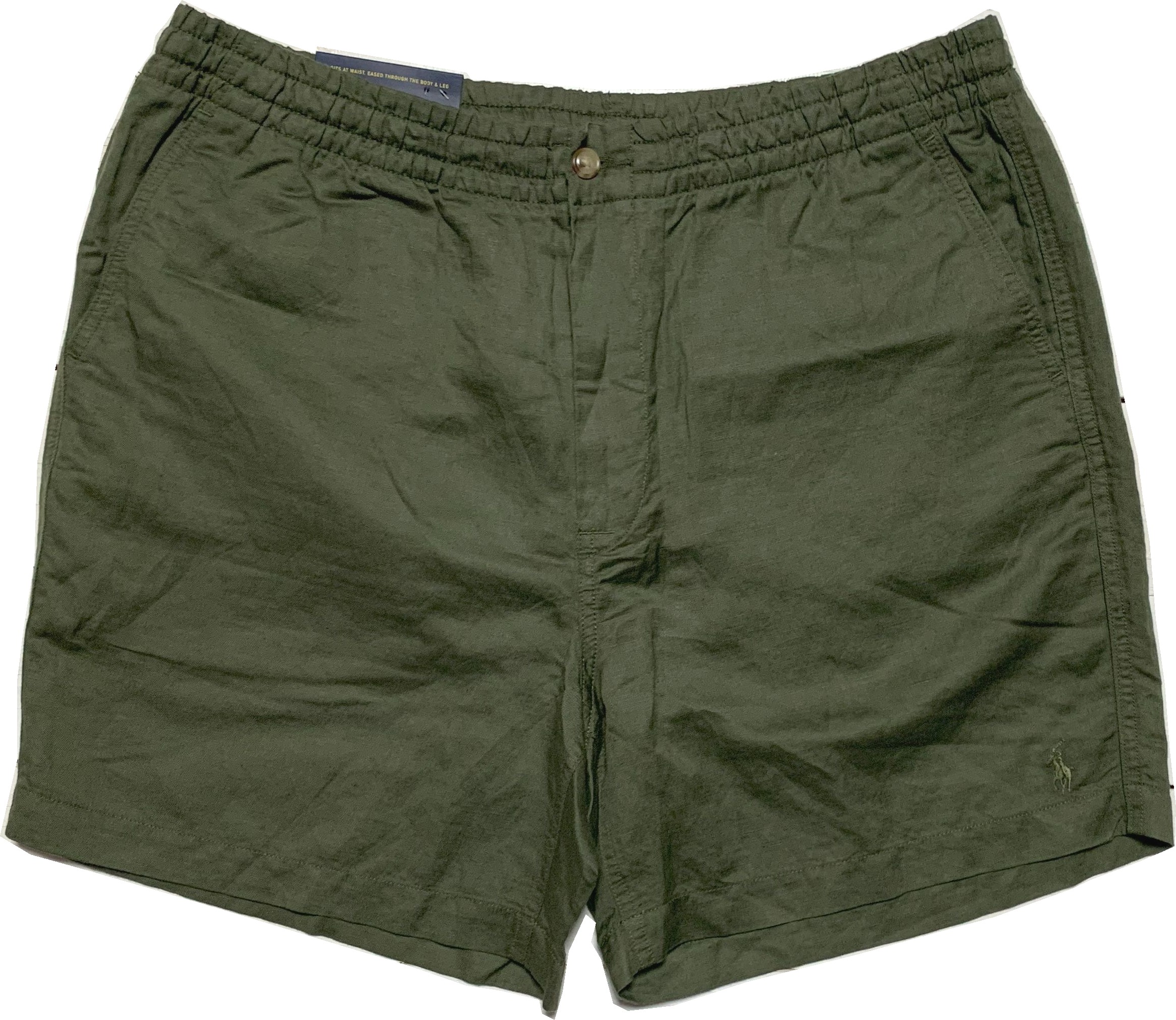 LA直輸入 ラルフ メンズ イージー ショートパンツ リネン ショーツ ハーフパンツ麻 オリーヴ short pants 238