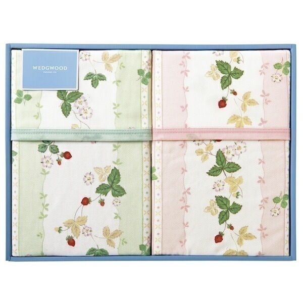 ウェッジウッド ワイルドストロベリー 綿毛布（毛羽部分）2P FQ82121013 出産 お祝い 結婚 内祝い お返し 御礼 香典返し 御供 志 詰め合わせ ギフトセット ご挨拶 快気祝い お彼岸 敬