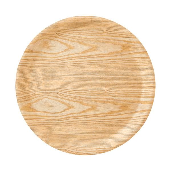 （まとめ） アサヒ興洋木製トレー ノンスリップ 丸型/S NC22-04 1枚 [x3セット]