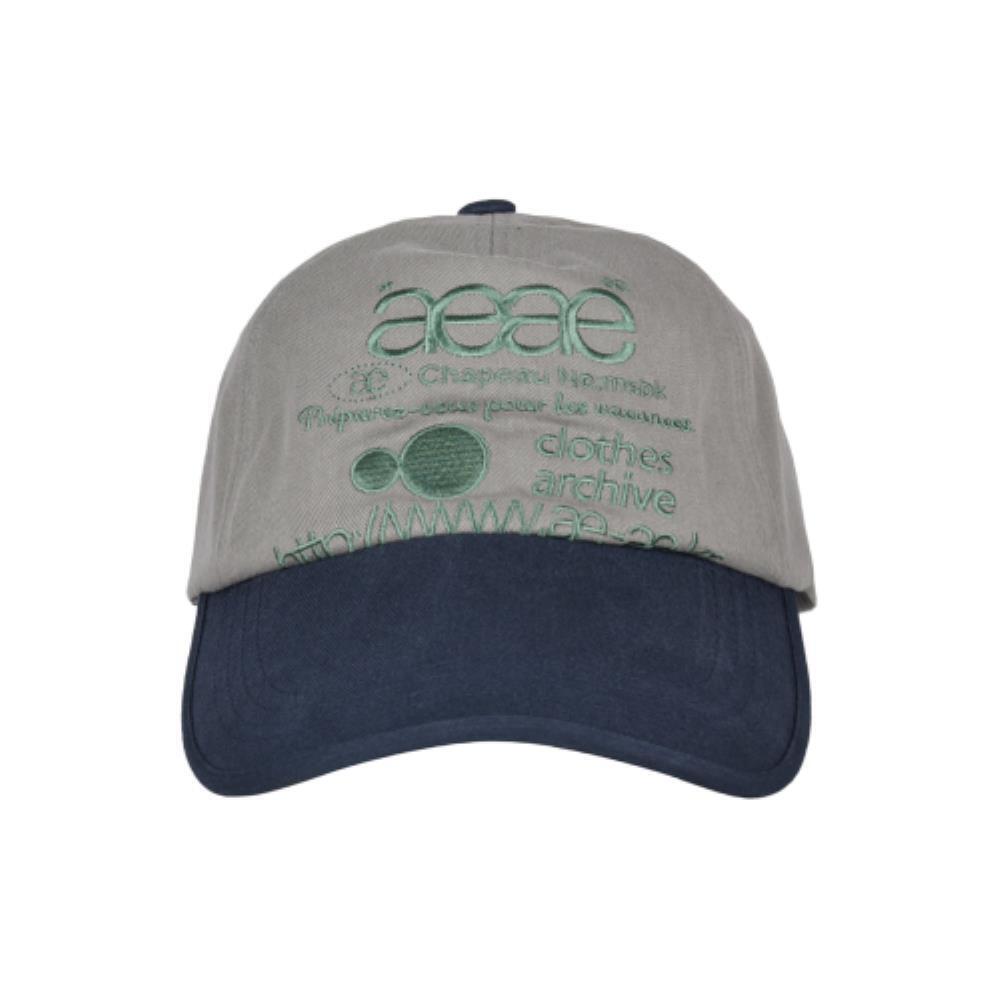 AEAE WEB LOGO 5 PANNEL BALL CAP GREYNAVY A231UAA02GN