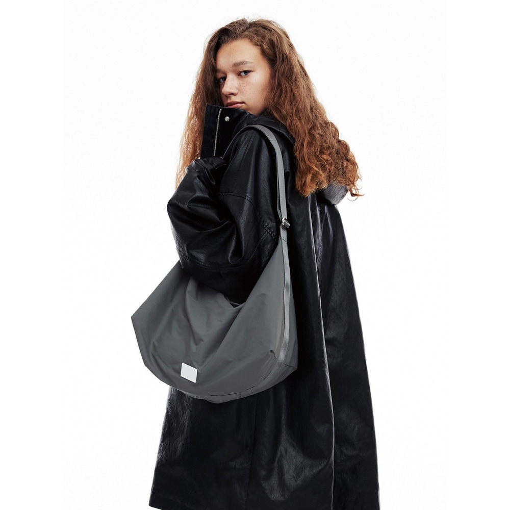 フェネックファブリックホーボーバッググレー