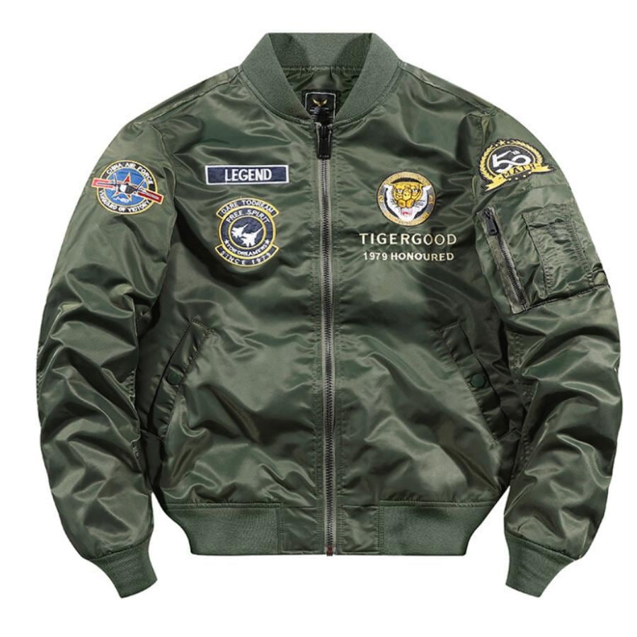 即納ありスカジャン 長袖 メンズ ミリタリー スカジャンブルゾン 光沢 フライトジャケット バイク