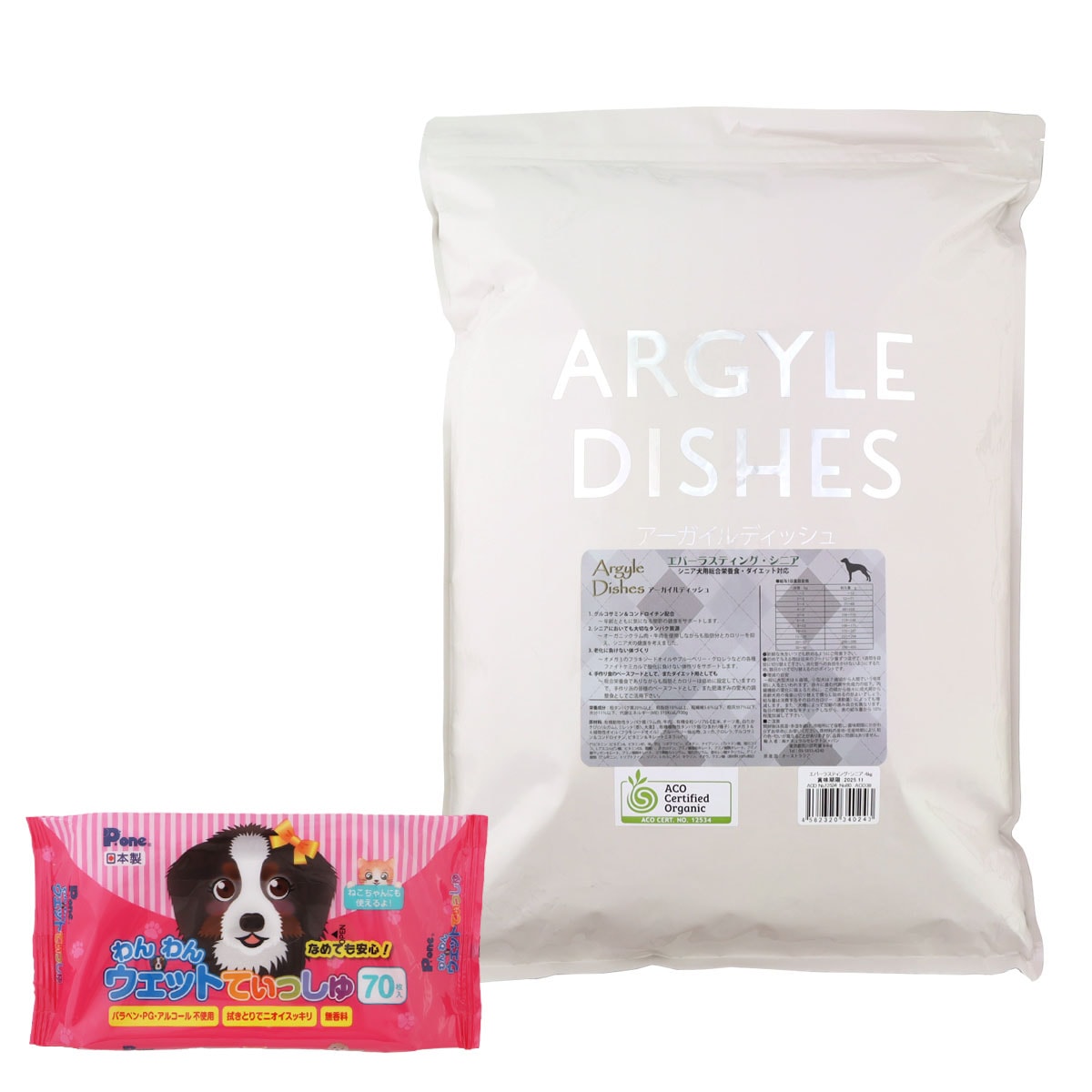 アーガイルディッシュ ドッグフード エバーラスティング・シニア4kg【わんわんウエットてぃっしゅ1個付き】 7,541円