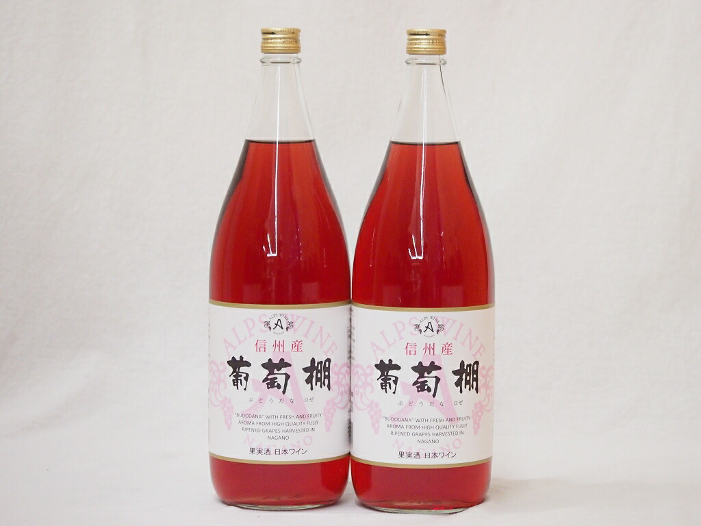 日本ワインセット 信州産葡萄棚 ロゼワインセット 中口(長野県)1800ml2