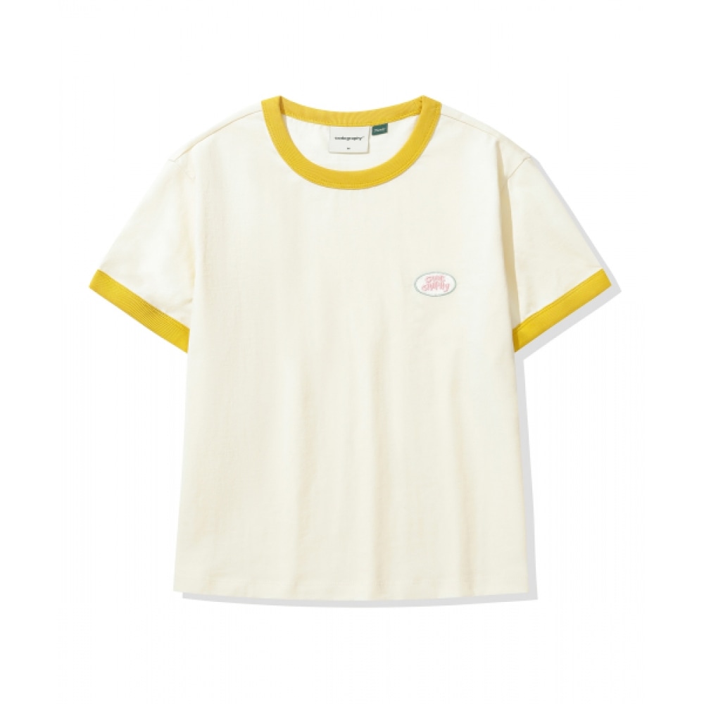 CODEGY (女性) JELLY スモールロゴリンガーショートスリーブ Tシャツ_クリーム