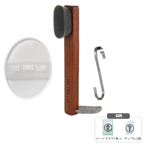 30秒ホームケア デュオ (洗顔ブラシ+パフ2p+専用フック) / 肌に優しいクレンジングパフ 洗顔ブラシ しっとり肌 美容グッズ 肌ケア