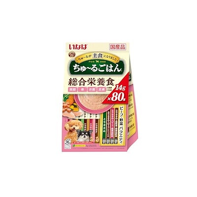 他サイト： いなば ちゅ～るごはん 80本 ビーフ野菜バラエティの商品画像