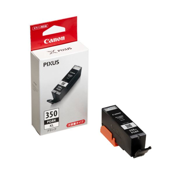 （まとめ） キヤノン Canon インクタンク BCI-350XLPGBK ブラック 大容量 6430B001 1個 (×3セット)