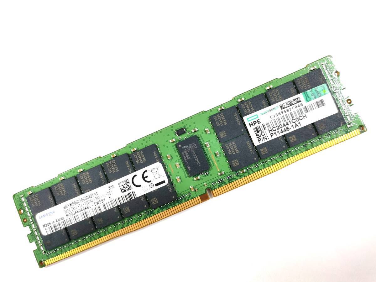 サーバーメモリ SAMSUNG 64GB DDR4 PC4-3200AA ECC M393A8G40AB2 288 PIN SDRAM