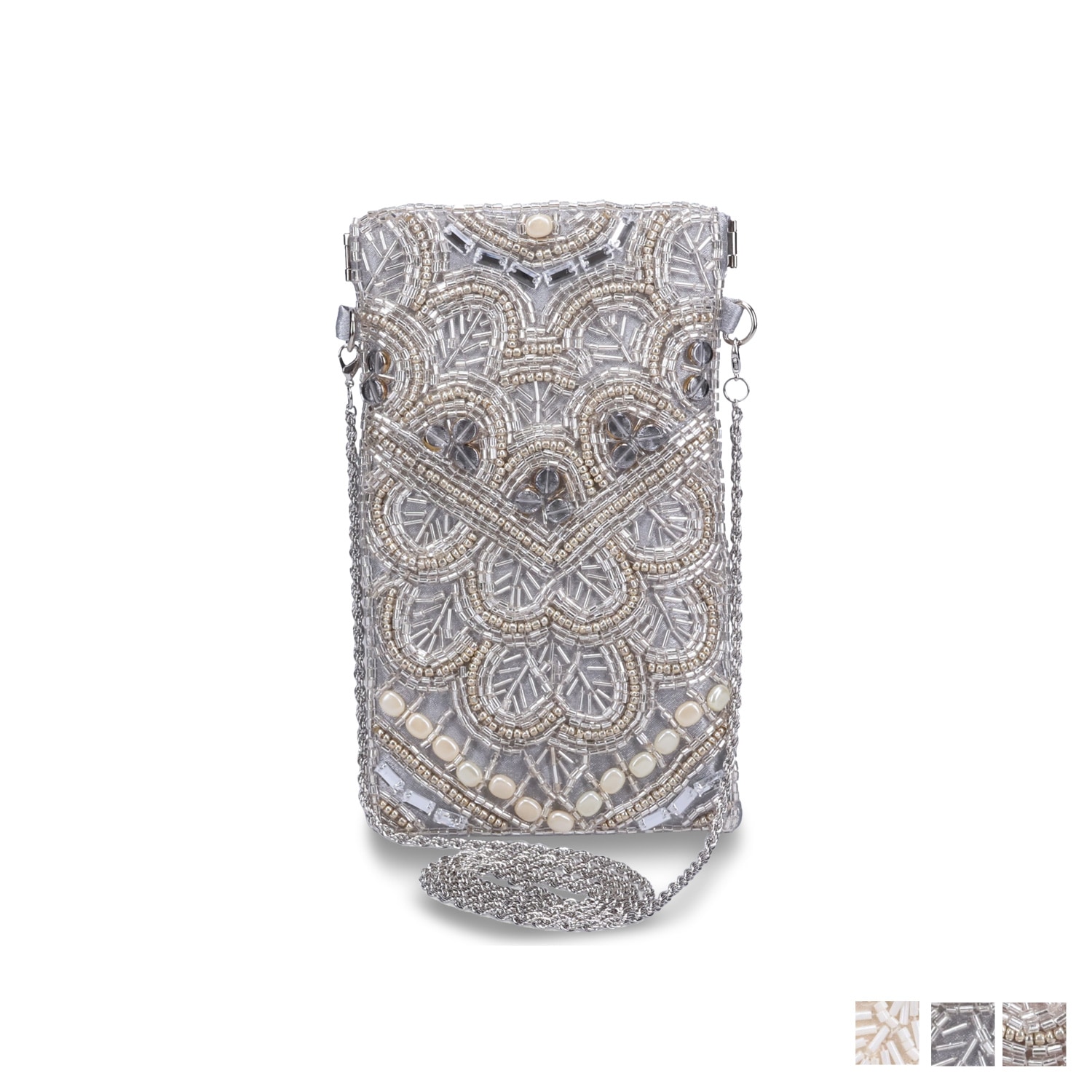 マルチポーチ 小物入れ ショルダー ビーズ ポシェット レディース 2WAY 結婚式 58213