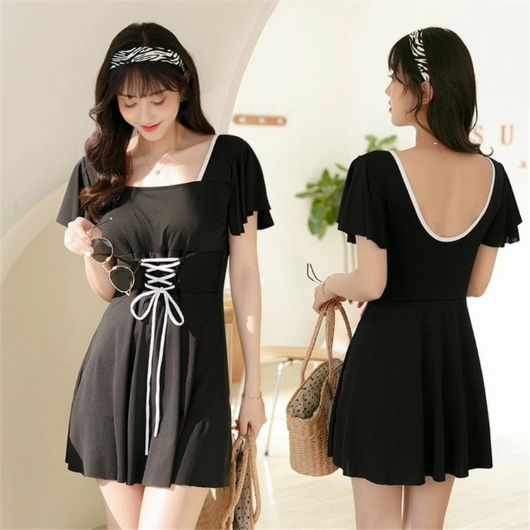 水着 体型カバー水着 レディース ワンピース オールインワン ママ水着 大きいサイズ ミセス ぽっちゃり セクシー バックシャン 胸元 お腹 お尻 太もも バレンタイン 2023 プレゼント