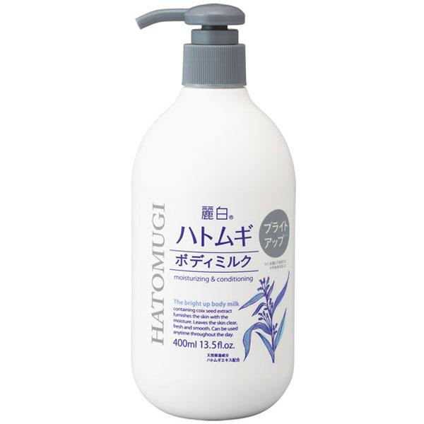 熊野油脂 麗白 ハトムギ ブライトアップ ボディミルク 400ml 24本セット 【ケース販売】