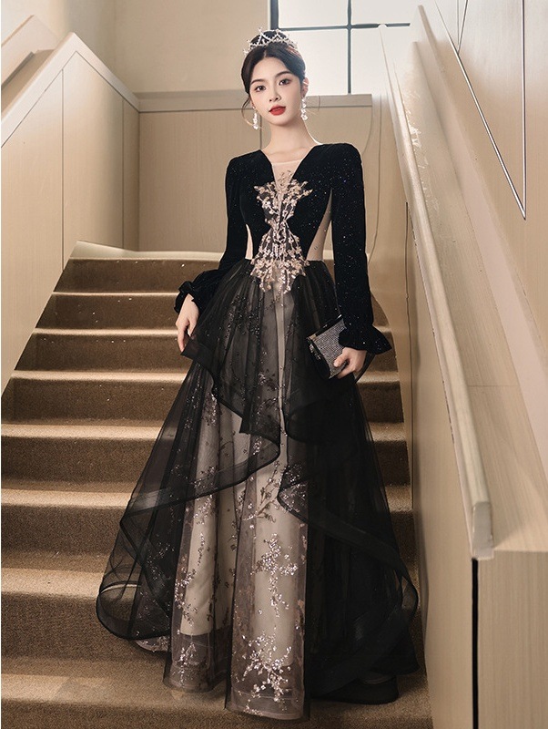 パーティードレス ロングドレス 披露宴 結婚式 マキシ丈 発表会 演奏会フォーマルドレス ドレス 二次会 忘年会 演出舞台 ピアノお呼ばれ