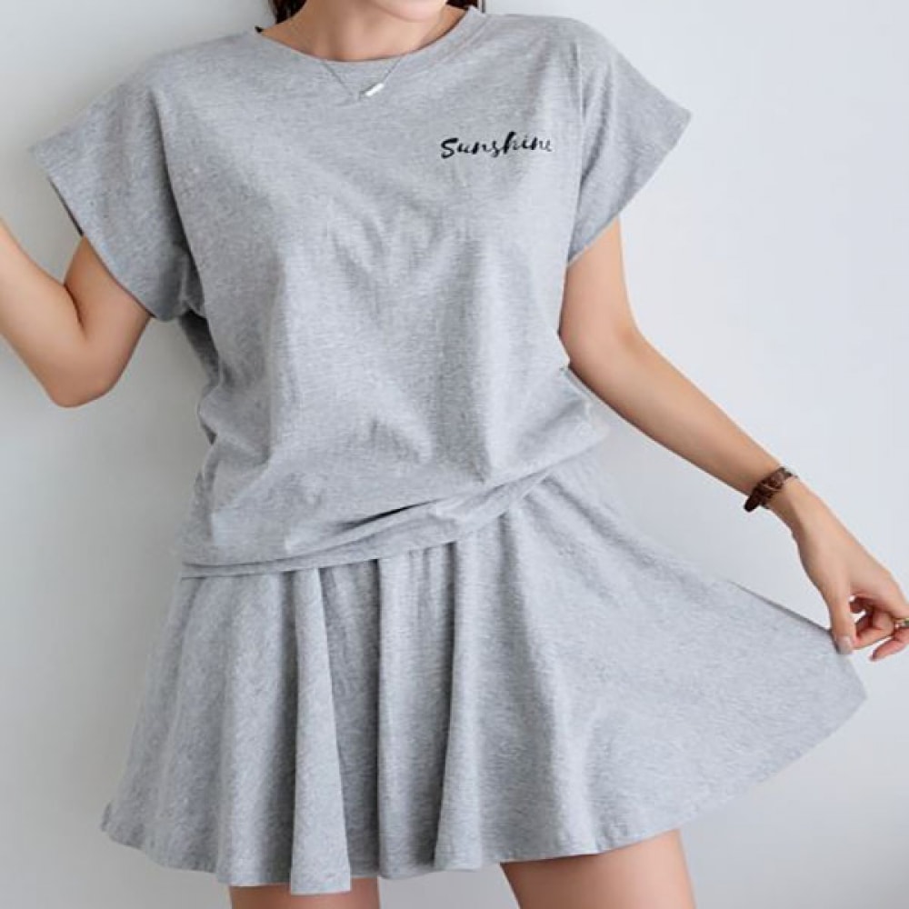 [ナーク21] (55~88) キャップスリーブショートスリーブティー+スカート KO52-SET-03