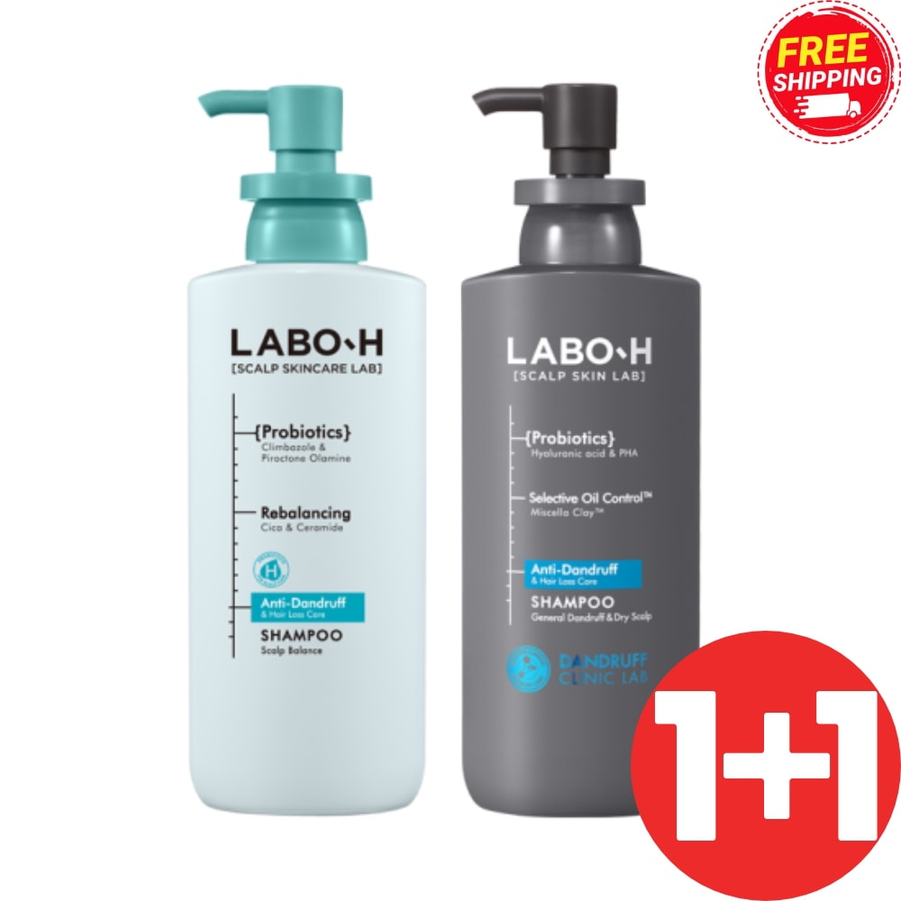 ダンドラフクリニック 乾燥頭皮/脂性頭皮 フケシャンプー 400mL (1+1) 2本